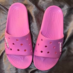 CROCS Vibrant Pink Slide Sandals